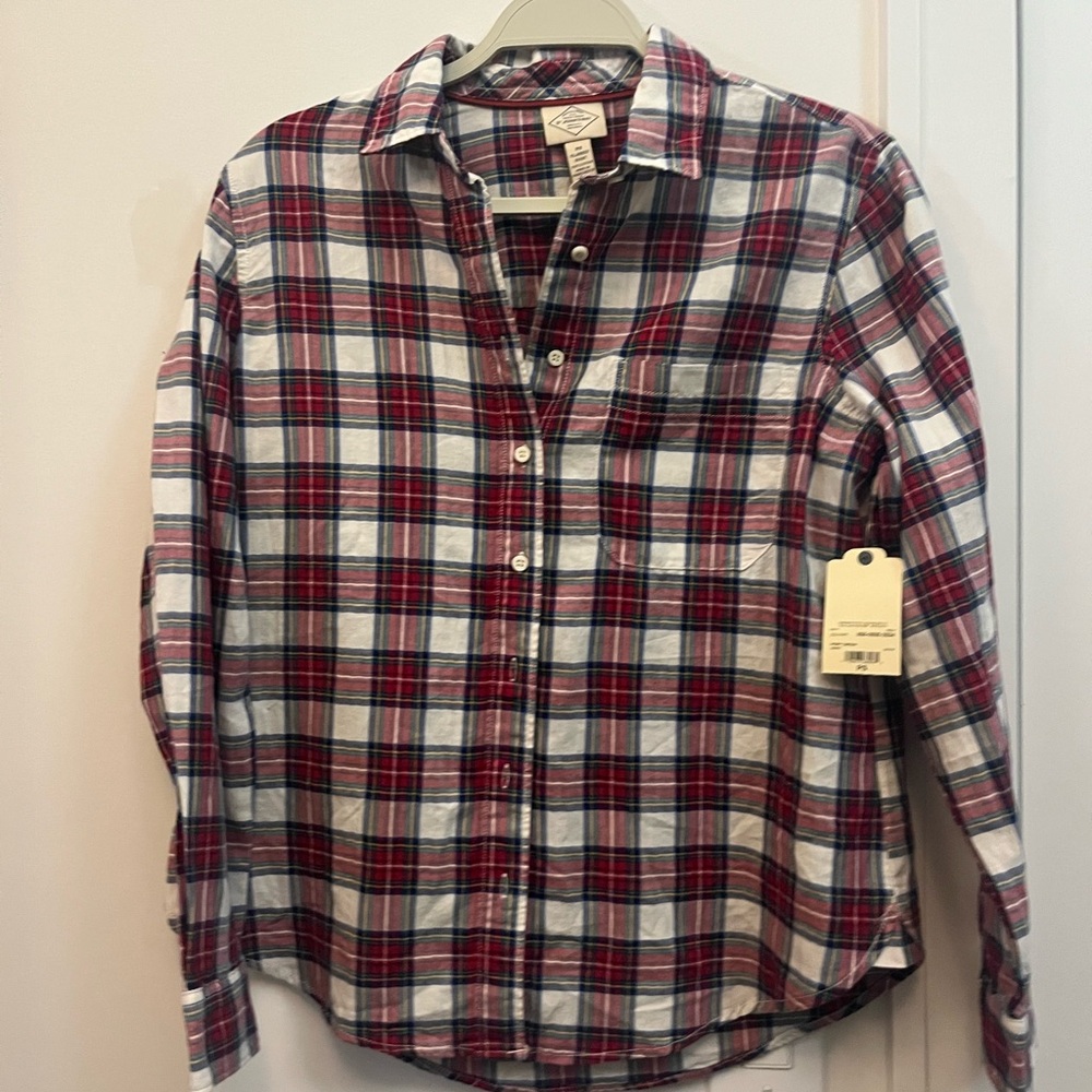 NWT Eclectic Grandpa St John’s Bay Red Plaid Shirt